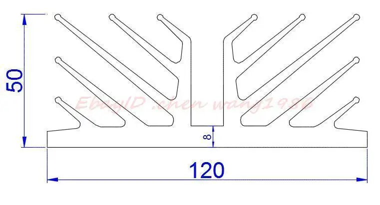 Большой алюминиевый корпус класса А усилитель мощности Корпус для