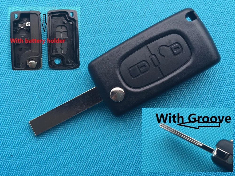 1 шт. раскладной чехол для автомобильного ключа с дистанционным управлением Peugeot
