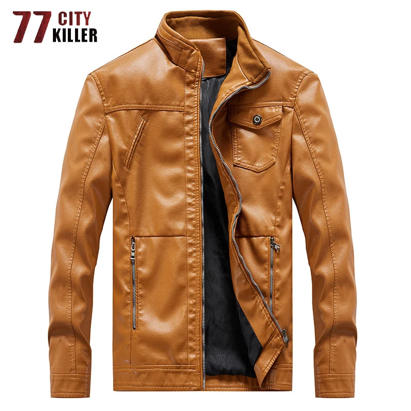 77 городских убийц кожаные куртки мужские демисезонные мотоциклетные пальто из