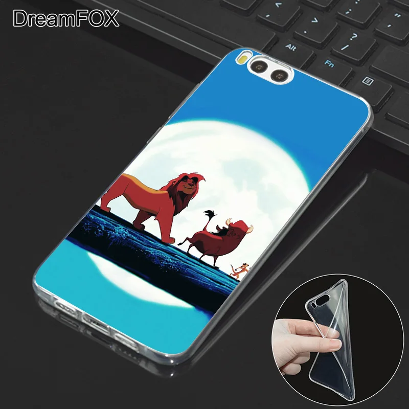 DREAMFOX M115 Lion King Soft TPU Silicone Case Cover For Xiaomi Mi Note 2 3 4 5 6 8 SE M5 4C 4S 5C 5S 5X 6X A1 Plus |
