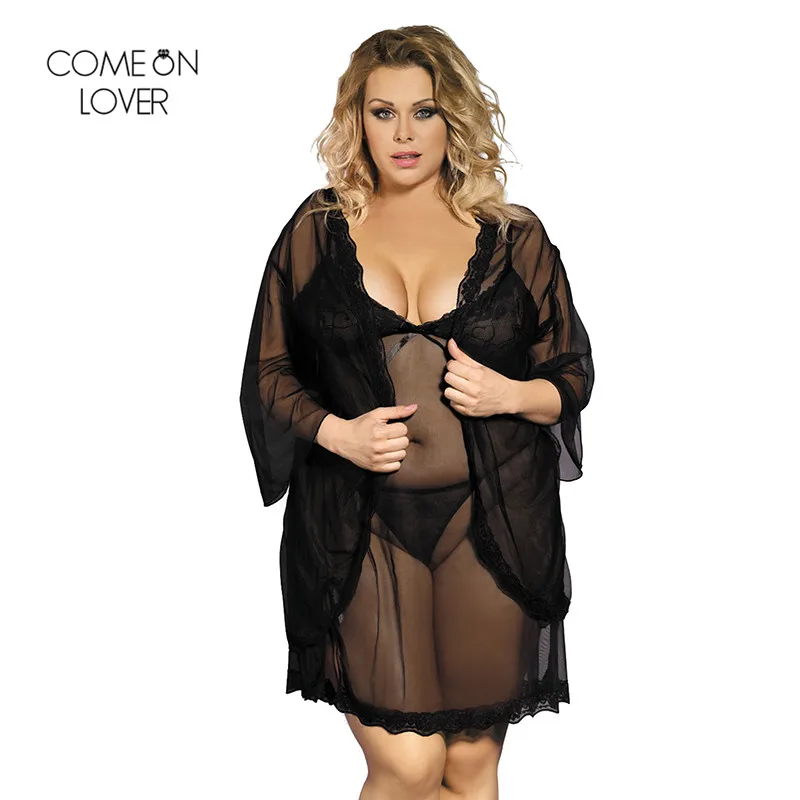 Comeonlover Набор пижамы платье с v-образным вырезом и ночное белье 3 шт. халат