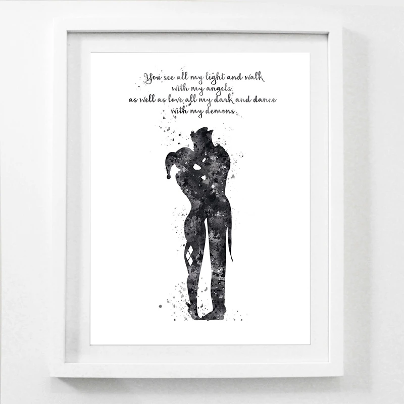 Распечатка и постер супер злодея распечатка на холсте аниме герой любовь поцелуй