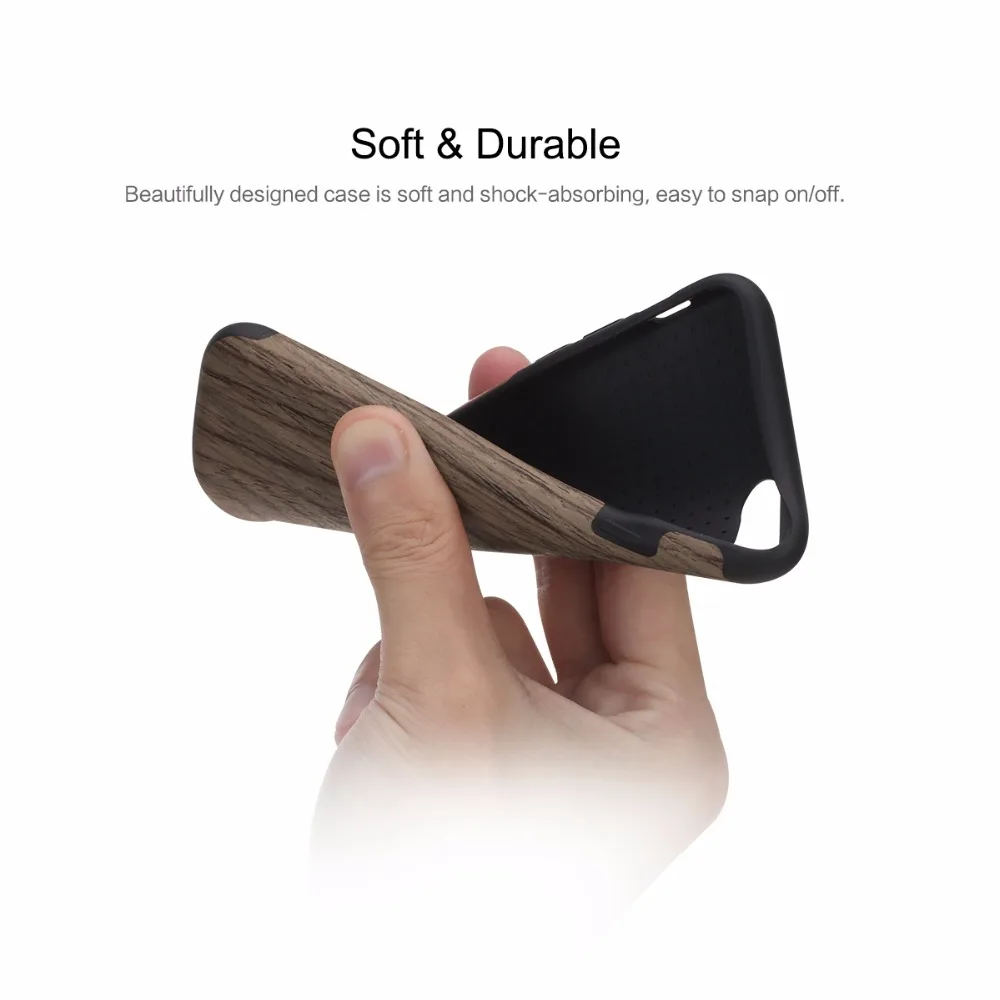 Оригинальный Деревянный чехол ROCK для iPhone 7 Plus из зернистого дерева iPhone7 |