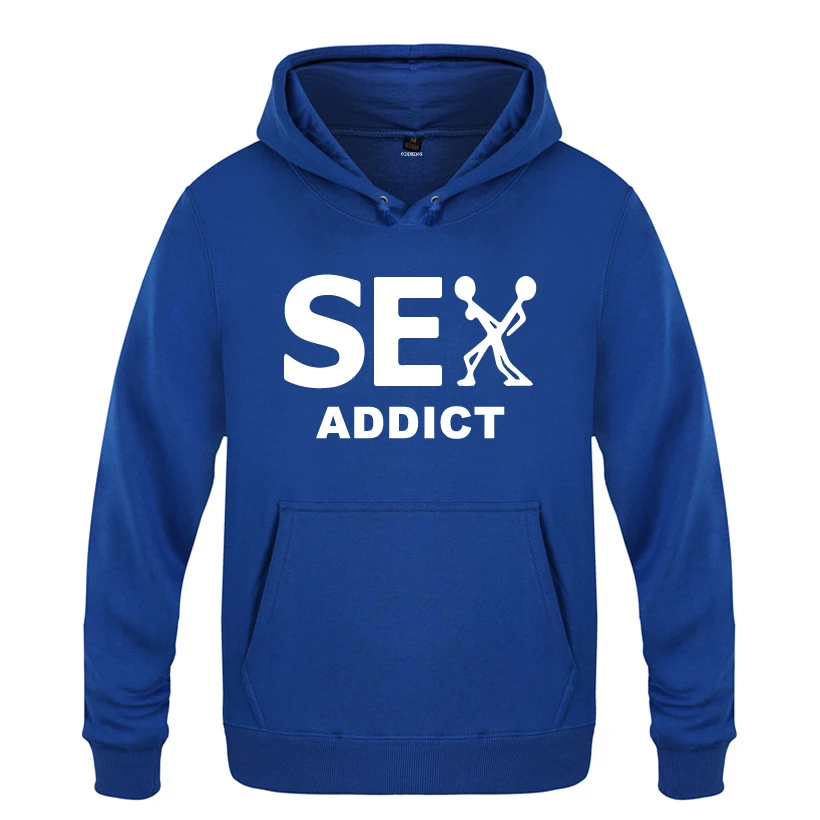 Sex Addict креативные толстовки с юмором мужские 2018 пуловер свитшот флисовый|Мужские