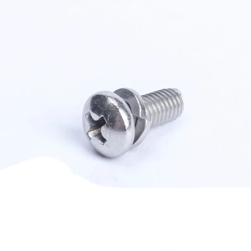 20pcs M3-M5 Two combination screws Round head Phillips screw stainless steel GB9074.3 With elastic pad Combinations bolt | Обустройство