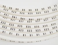 200pcslot freeshipping 0 5 0 75 1 0 1 5 2 5 4 0 6 0 8 0mm2 white cable marker plum tubing customized number and symbol