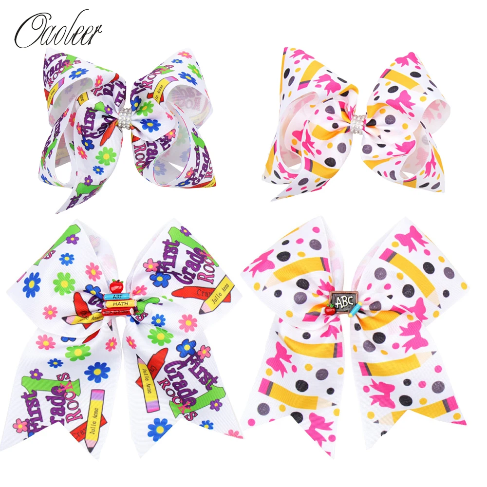 Аксессуары для волос Oaoleer 7 дюймов школьные банты волос/держатель с клипсами