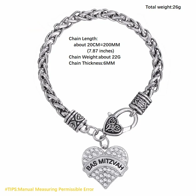Амулетные браслеты Fishhook BAS MITZVAH с кристаллами Стразы еврейские и подвески сделай