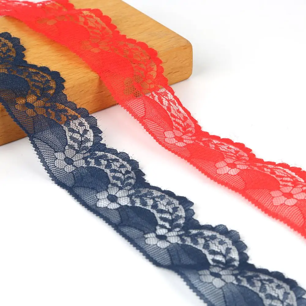 5 Yards/Lot High Quality Beautiful Lace Ribbon Tape 40MM Trim DIY Embroidered For Sewing Decoration african lace fabric | Дом и сад