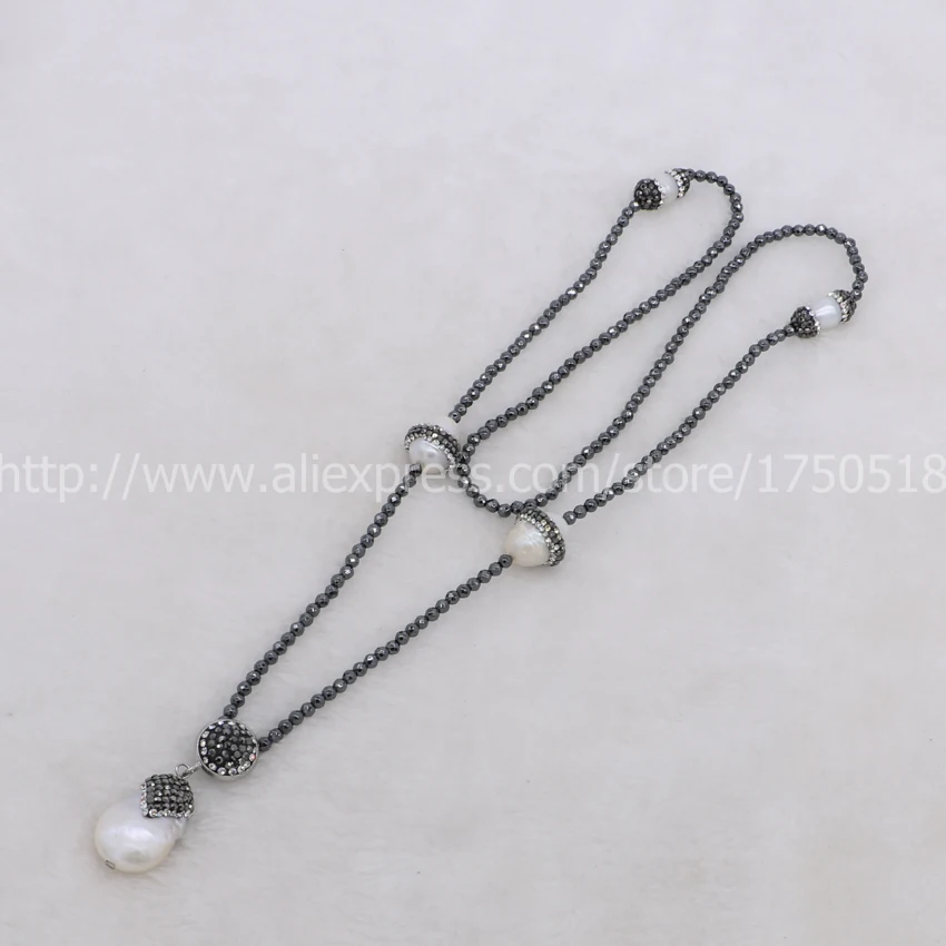 Ручной работы 4 нити натуральный жемчуг покрытый стразами и жемчужные бусины 28