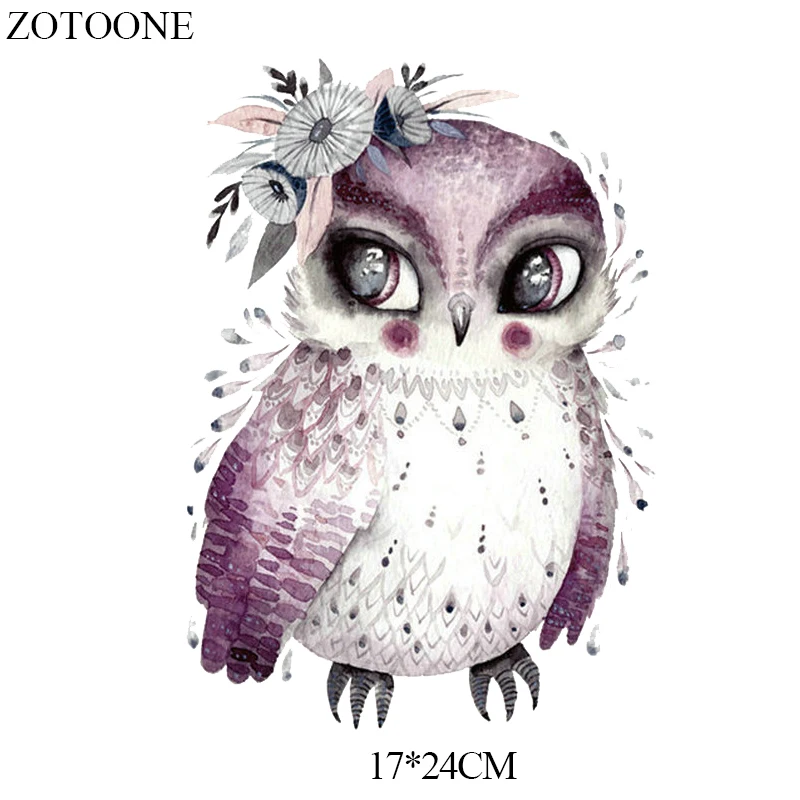 ZOTOONE Акварельная Сова Железный На переноске для одежды A Level моющиеся парчи