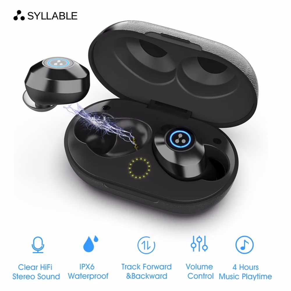 Беспроводная bluetooth-гарнитура SYLLABLE S105 с регулировкой громкости мини-наушники для