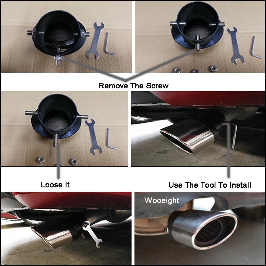 1Pc High Grade 304 Stainless Steel Exhaust Tail Rear Muffler Tip Pipe For Honda CRV CR-V 2007- 2011 Car Tailpipe Accessories