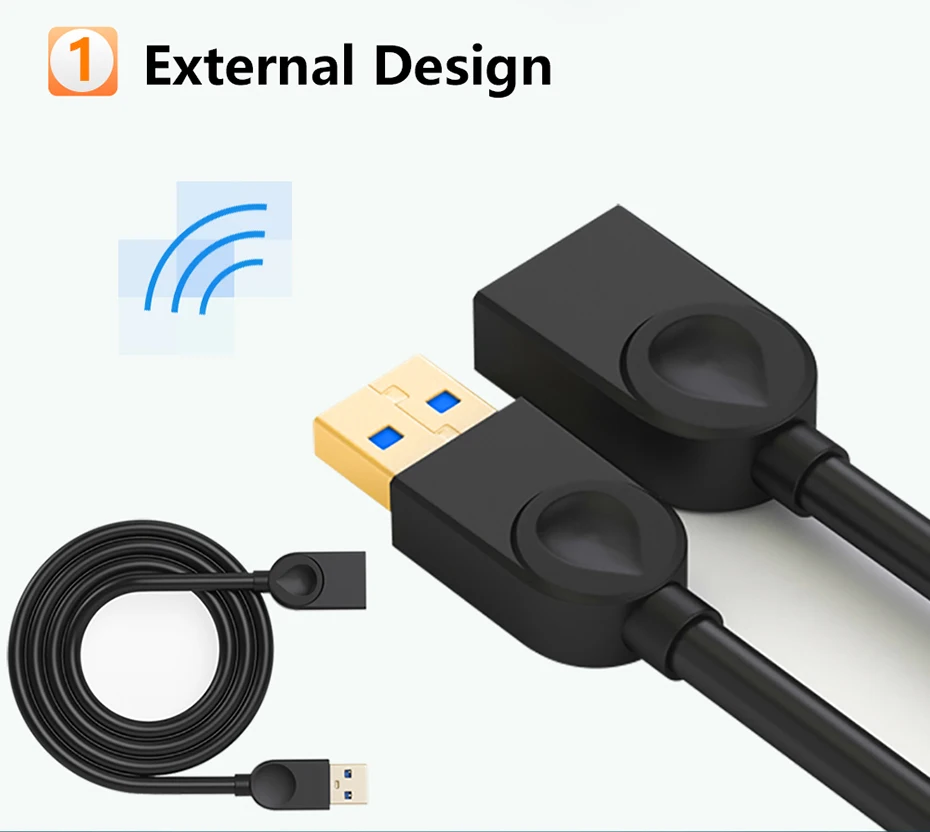 SAMZHE USB 3,0 кабель-удлинитель USB Супер Скоростной AM/AF штекер для женщин 1 м 1,5 м 2 м 3 м USB кабель-удлинитель для передачи данных и синхронизации