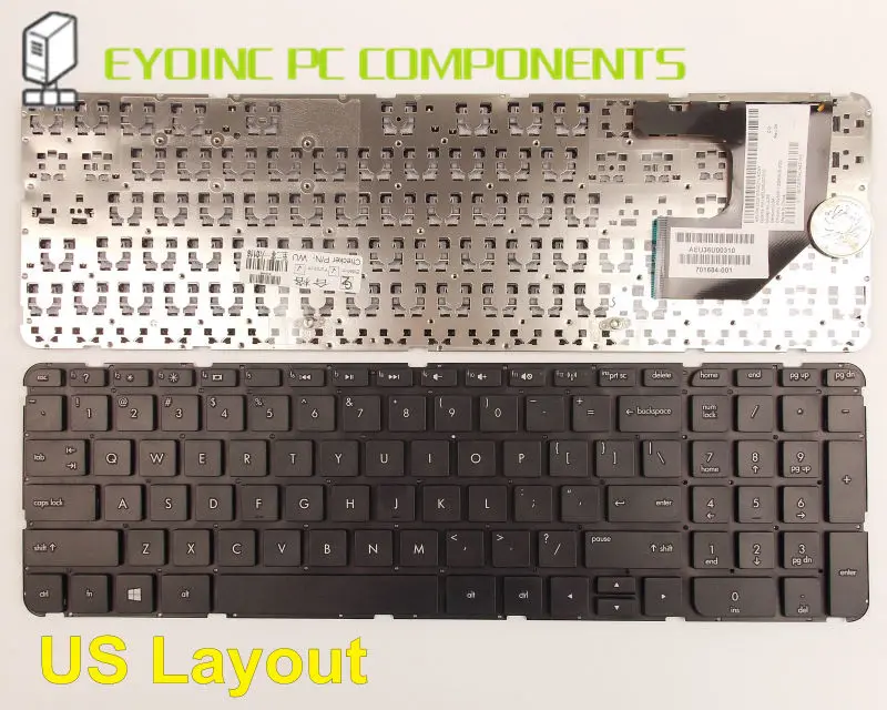 Клавиатура для ноутбука HP Pavilion TouchSmart Sleekbook 701684-001 696284-001 AEU36U00210 без рамки версия США