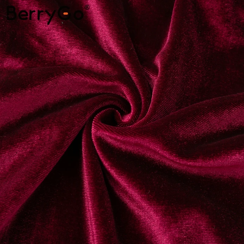 BerryGo элегантные бархатные шаровары женские нижние пояс с высокой талией осенние