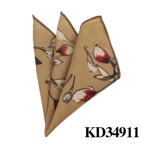 KD34911 Модное печатное карманное квадратное для мужчин и женщин Цветочное полотенце для сундуков носовые платки для джентльменов мужские костюмы платок карманное полотенце - Цвет: KD34911