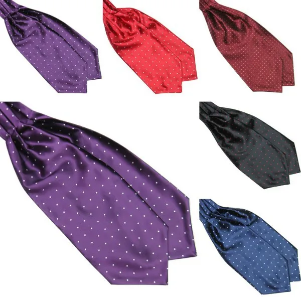 Модный длинный мужской галстук в горошек|tie handkerchief|cravat ascotfashion ties |