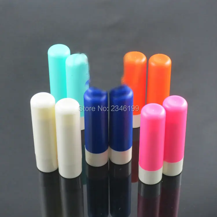 4G 100pcs/lot Empty Small Plastic Lip Balm Bottle Cosmetic Container Packaging 5 Color Opitions Hot Sale Lipstick Tube | Красота и
