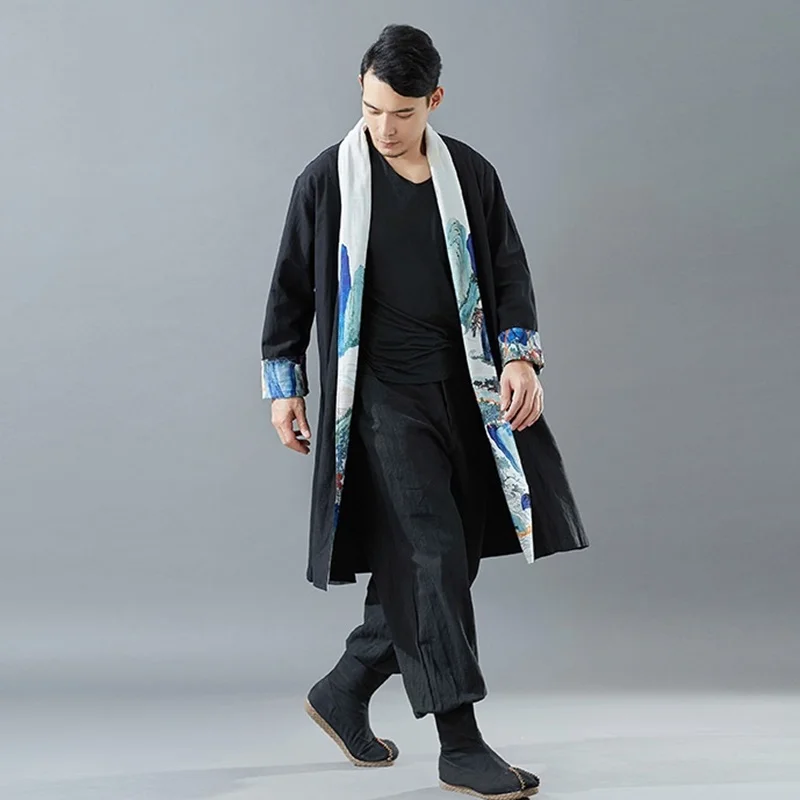 Традиционная китайская одежда для мужчин мужское пальто Верхняя Восточный