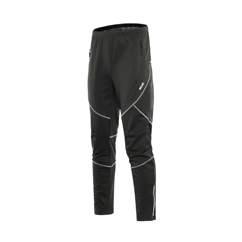 gray line ARSUXEO мужские зимние теплые флисовые штаны мульти спортивные брюки для бега велосипеда велосипедные штаны ветрозащитные водонепроницаемые 18Y - Цвет: gray line