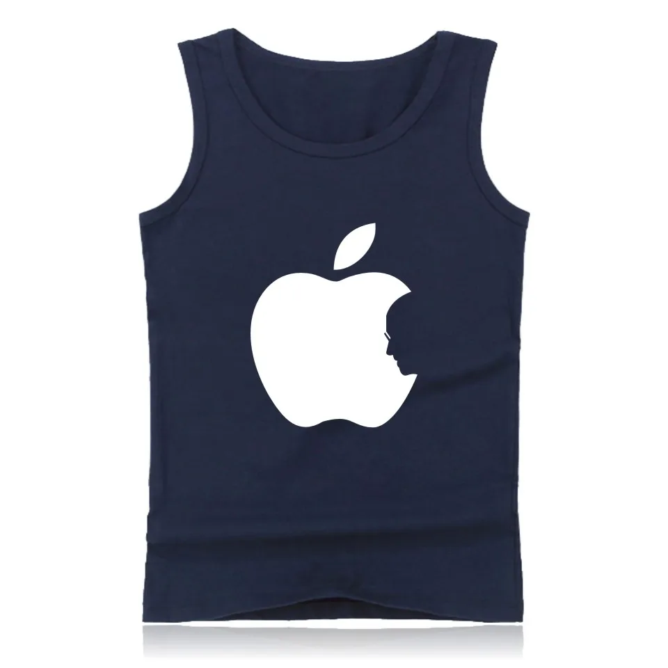 Модные хлопковые топы на бретельках Apple Steve Jobs 4 цвета забавная Повседневная
