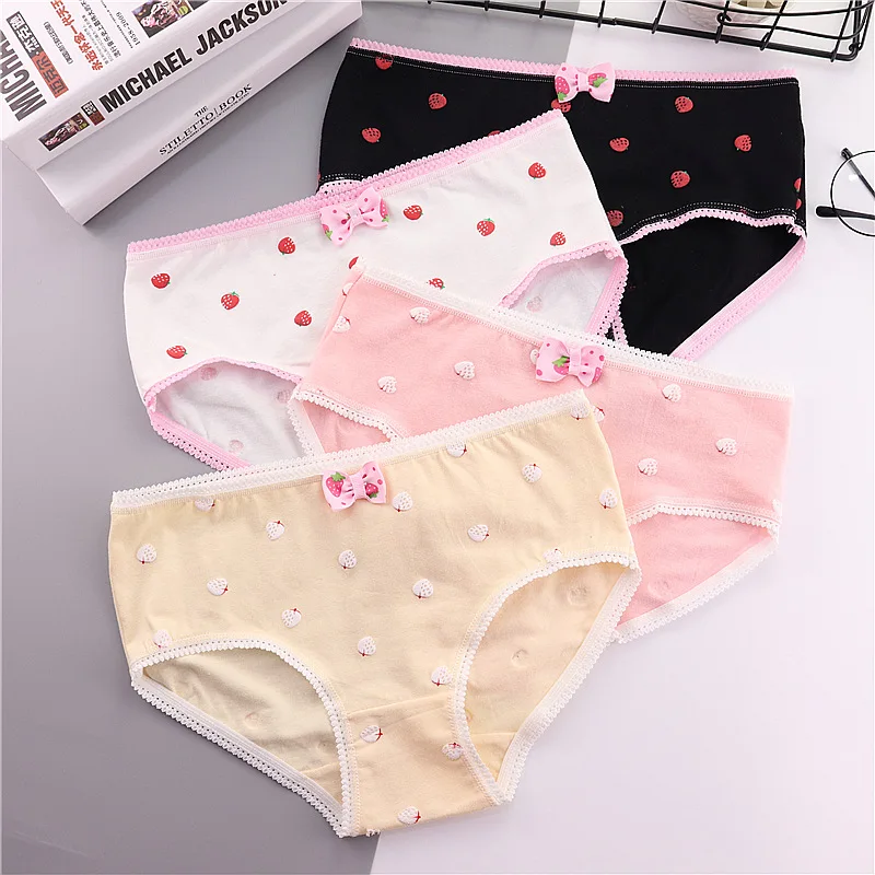 6 шт./лот кружевное милое нижнее белье для девочек детские хлопковые трусики