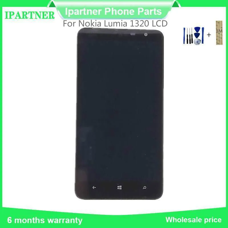 100% Протестировано 6 0 дюймов для Nokia Lumia 1320 lcd сенсорный экран с рамкой дисплей