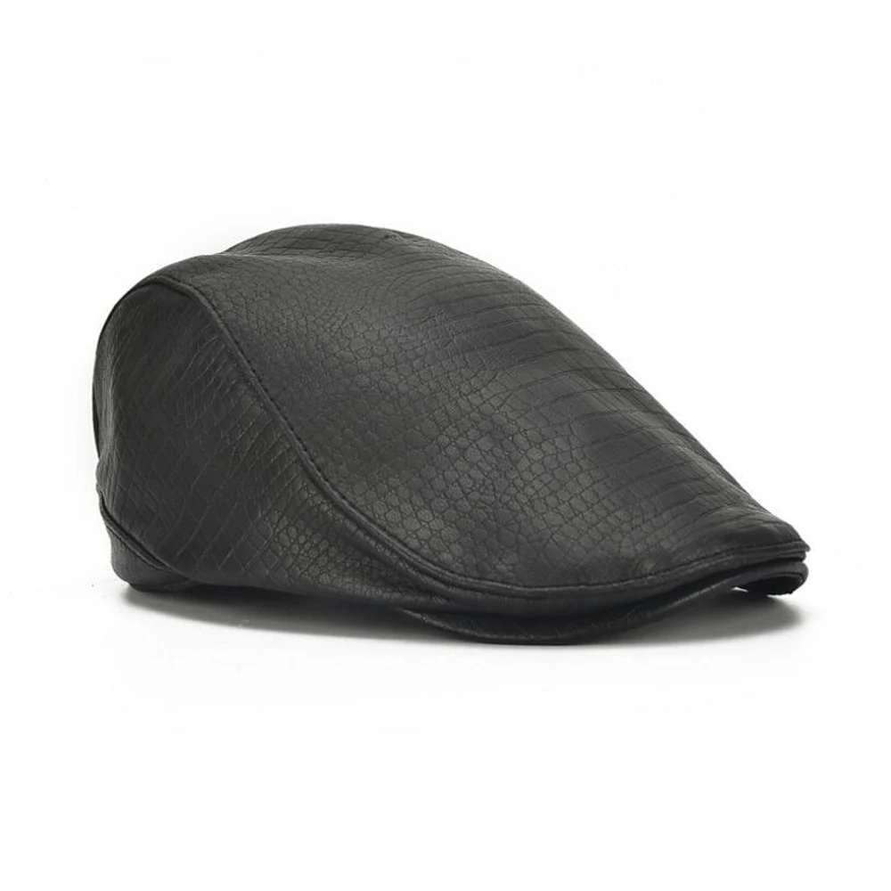 Men Real Leather Duck Tongue Cap Brand Casual Cowhide Hat 2020 New Style Fashion Spring Autumn Caps | Аксессуары для одежды