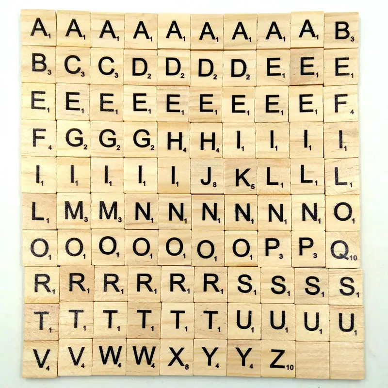 Capital Letters Norm 100 шт./компл. английские слова деревянные буквы алфавитная плитка черный царапают буквы и цифры для поделок в лесу - Цвет: Capital Letters Norm