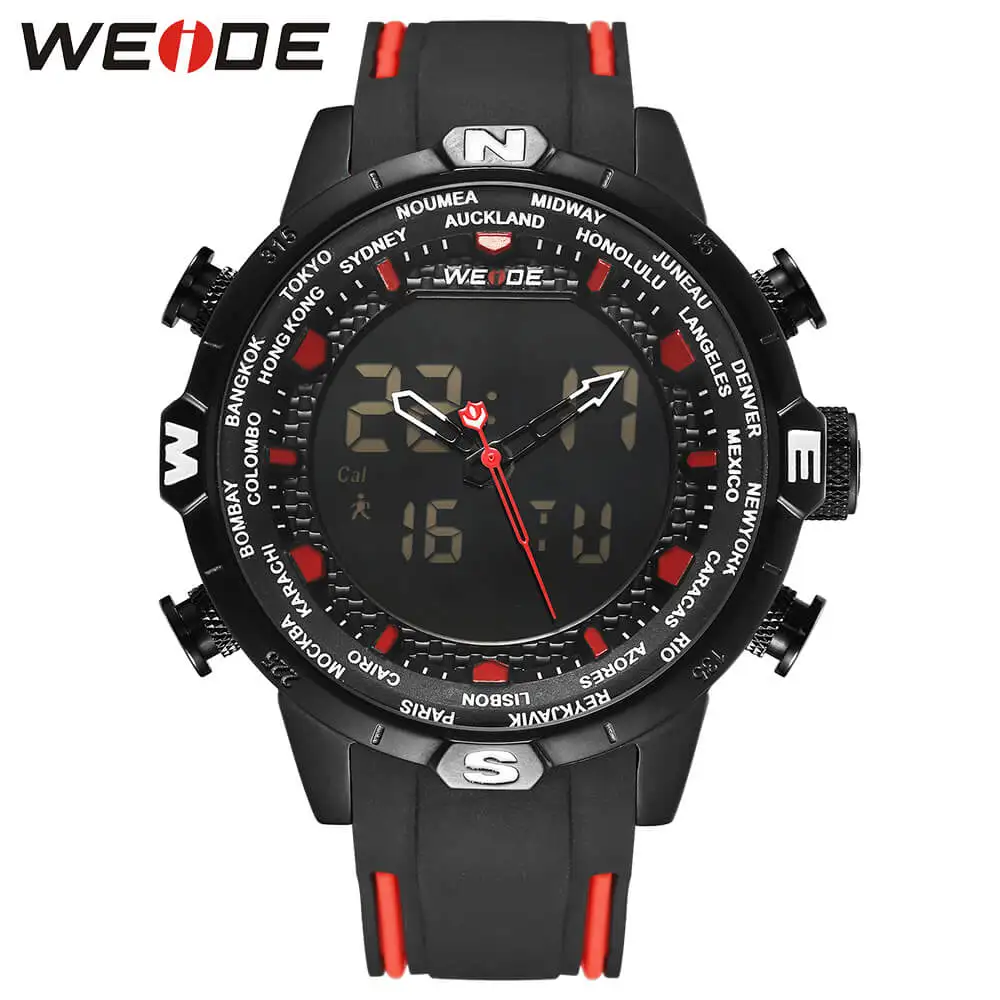 WEIDE оригинальный силиконовый ремешок цифровые водонепроницаемые Функциональные