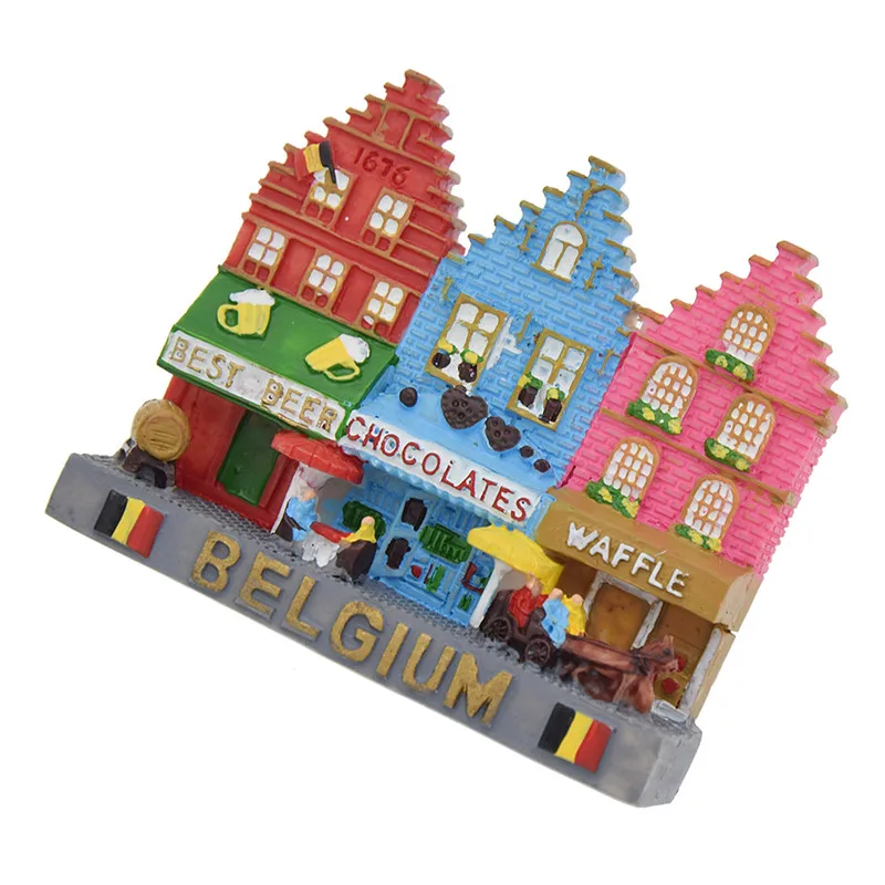 Бельгия живописные магниты на холодильник мультфильм магнит коллекция