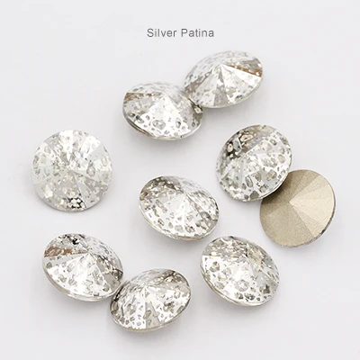 Silver patina Цвет стеклянный кристалл в форме слезы патина Стразы высокое качество Pointback Необычные каменные капли Кристалл Стразы для одежды - Цвет: Silver patina