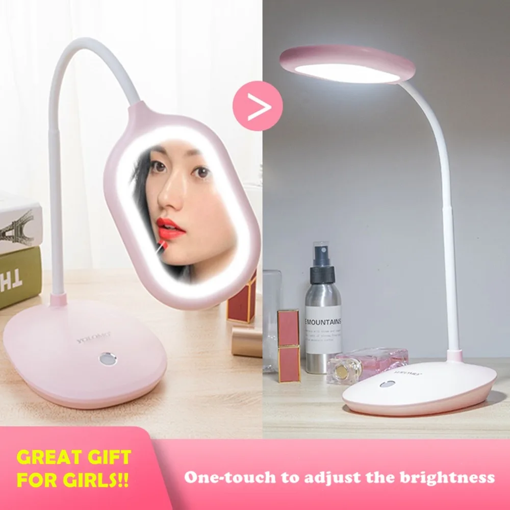 Зеркало Led Настольный лампа ночник сенсорный выключатель света Спальня Гостиная