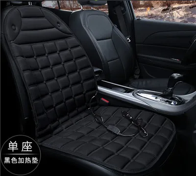 black 1 seat С подогревом сиденья для автомобиля подогрев сидений с подогревом Чехол подушки для peugeot 307/206 ford focus Универсальный подогрев сидений 1 шт - Название цвета: black 1 seat