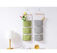 storage bag wall closet storage bag 3 grids wall hanging storage bag organizer toy container decor pocket pouch toy good bag 30