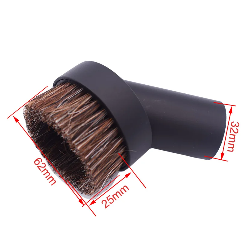 Круглая щетка для пылесоса с конским ворсом 32 мм удаления пыли универсальные