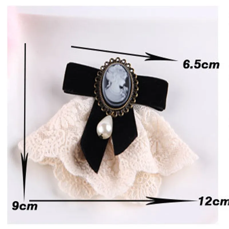 Женская Винтажная брошь с бантом голова королевы Корсажная булавка ручной