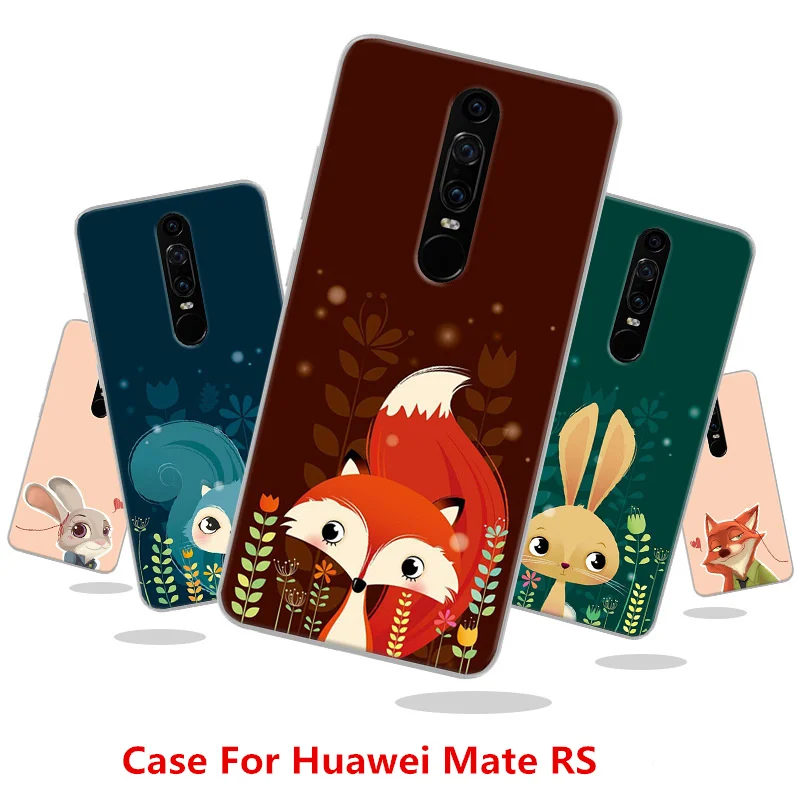 Caetoon Стиль Красный R чехол для huawei Коврики RS ТПУ окрашенные мобильный телефон