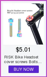 RISK 6 шт., M5* 18 мм, M5* 20 мм, TC4 из титанового сплава, крепежные винты для руля велосипеда, болты для MTB велосипеда, запчасти, 3 цвета