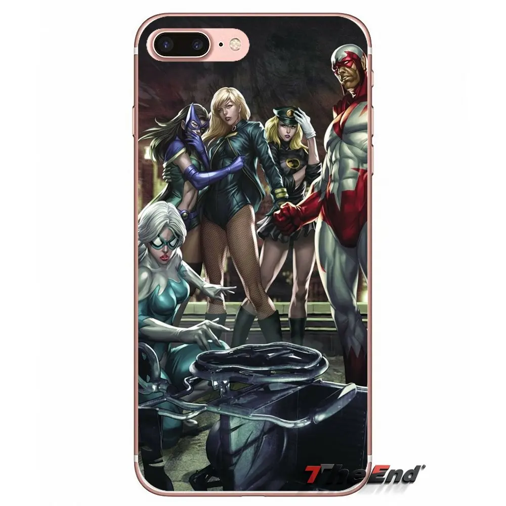 Artgerm черный Канарские комиксы цифровой чехол для samsung Galaxy S2 S3 S4 S5 MINI S6 S7 edge S8 Plus Note 2 3