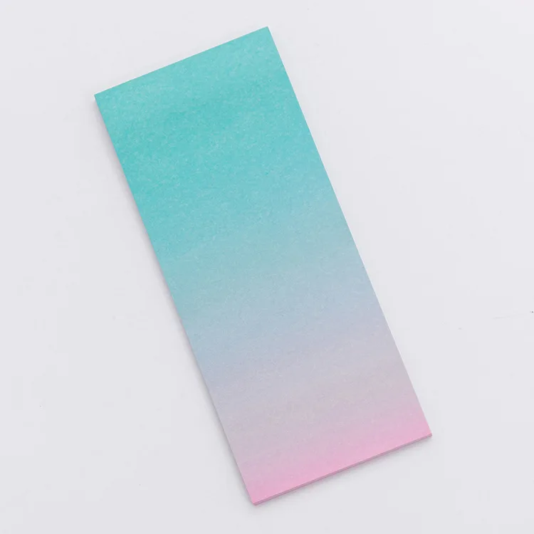 green pink 1pcs Градиент цвета радуги почта записной колодки милые Стикеры-закладки Tab Kawaii Канцелярские товары офисный Декор блок проверить список покупок - Цвет: green pink 1pcs