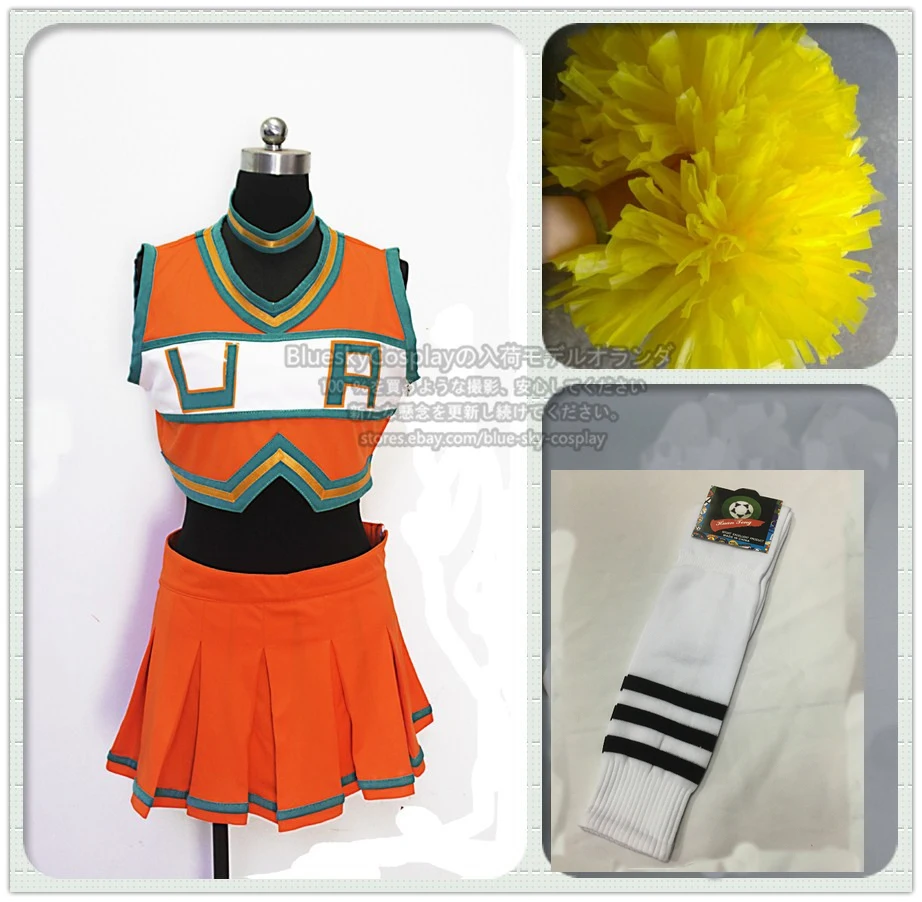 Карнавальный костюм болельщика «My hero Academy boku no hero Academy Asui Tsuyu yaoyoarozu MOMO OCHACO URARAKA» на заказ любого размера