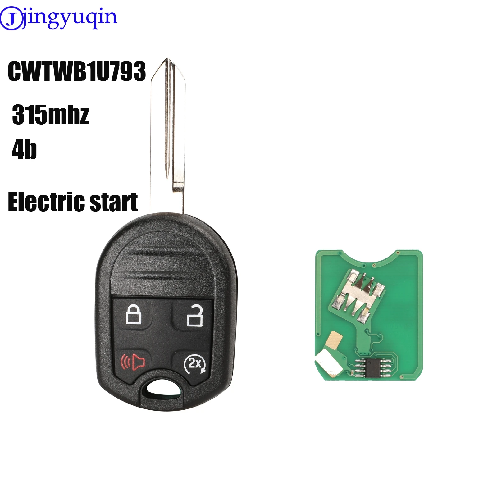 jingyuqin Car Remote Key Fit for Ford EDGE ESCAPE EXPEDITION EXPLORER FLEX FUSION MUSTAN TAURUS 4 Buttons For Mazda Tribute