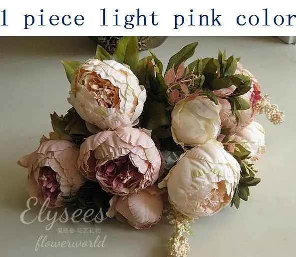 Photo Color Искусственных цветов из сырого шелка для фестиваля Патриарха Дэна(8 цветочных головок) 611 - Цвет: Photo Color