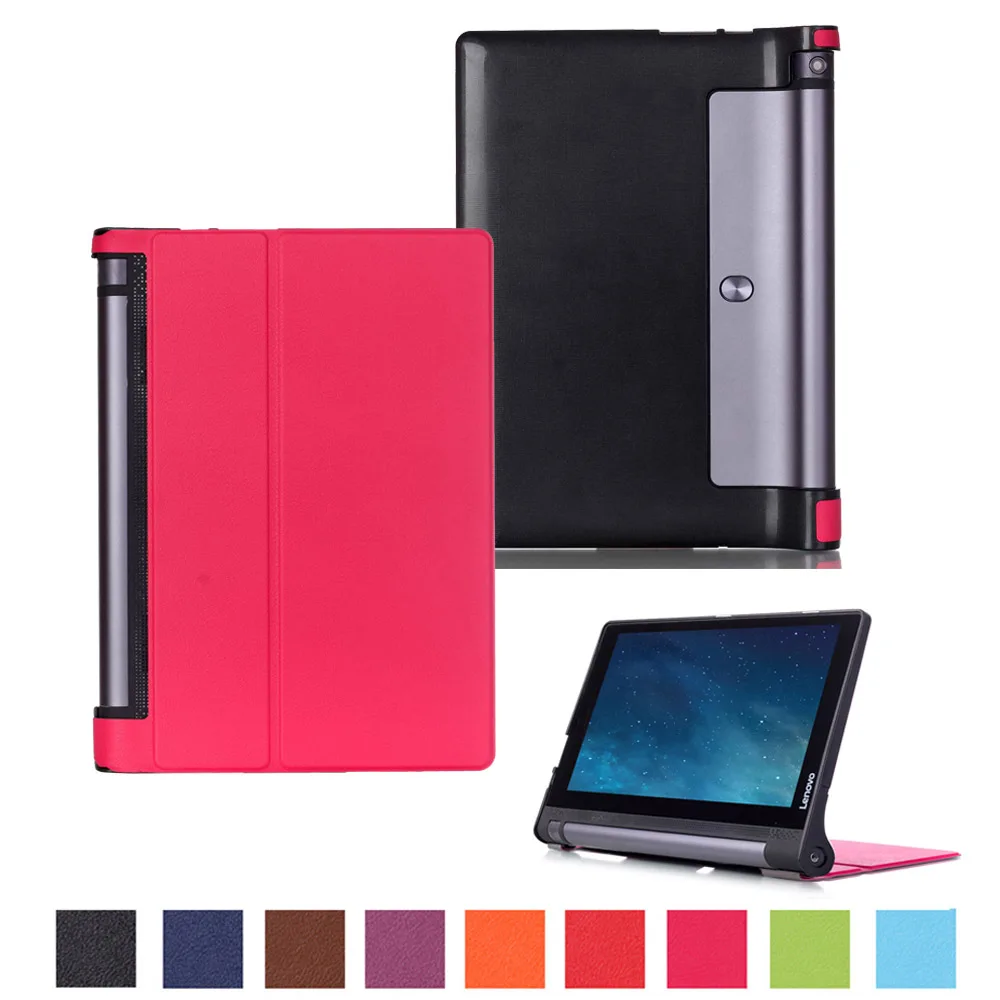 Rose red Для lenovo YOGA Tab3 10 X50L умный чехол из искусственной кожи чехол для lenovo Yoga Tab 3 10X50 X50F X50M 10,1 дюймов чехол для планшета+ стилус - Цвет: Rose red