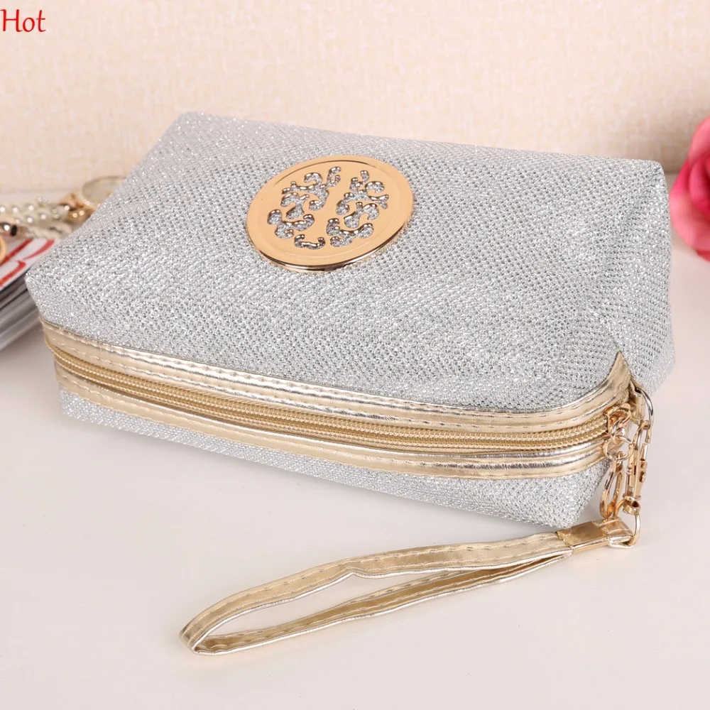 Женская косметичка для макияжа с блестками хранения переносная ванной комнаты