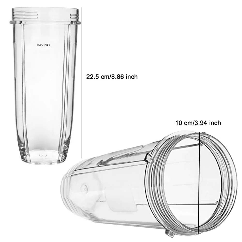 Behogar 32oz прозрачная пластиковая запасная чашка аксессуары для Nutri Ninja 900W 1000W