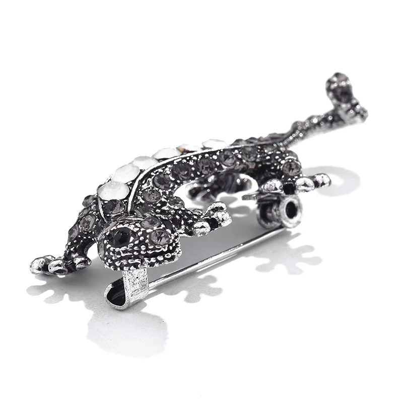 Винтаж животных Gecko Броши Булавки для Для женщин и мужчин Jewelry древнее золото Цвет