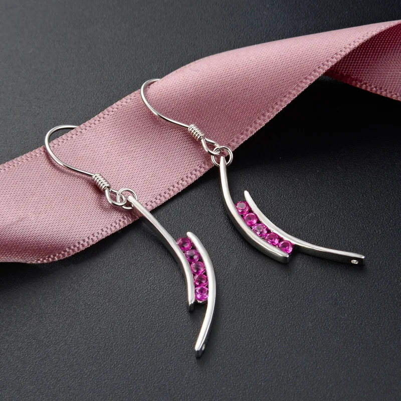 Серьги из стерлингового серебра s925 женские модные ретро серьги циркона